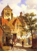 unknow artist European city landscape, street landsacpe, construction, frontstore, building and architecture.060 oil painting picture wholesale